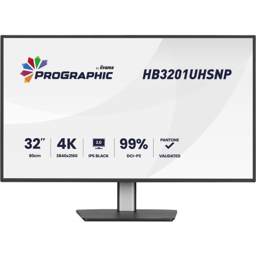 iiyama ProGraphic HB3201UHSNP-B1 monitor komputerowy 80 cm (31.5") 3840 x 2160 px Czarny