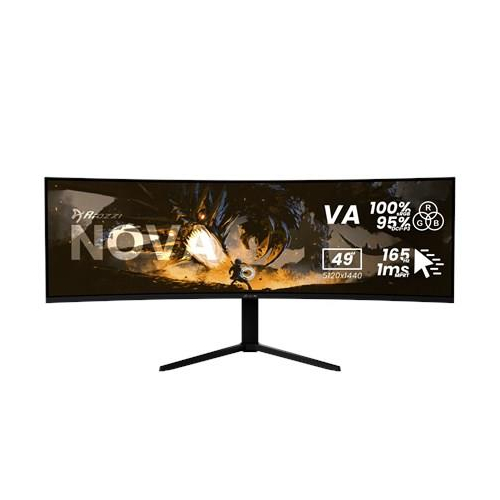 Arozzi Nova 49” Curved monitor komputerowy 124,5 cm (49") 5120 x 1440 px Dual QHD LED Czarny