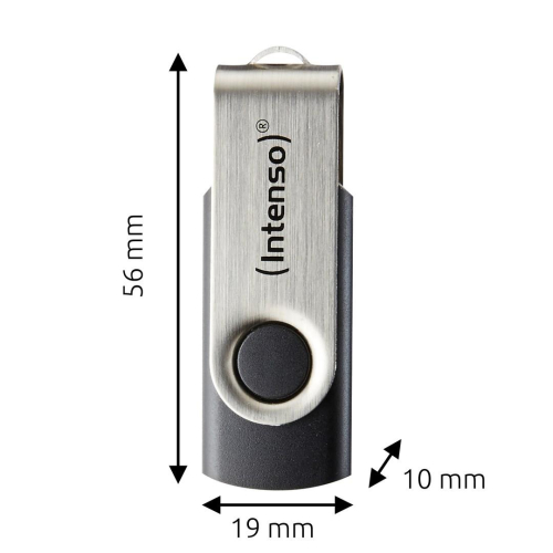 Intenso USB 256GB OFFICE LINE 3.2 Gen1 Silver-Black pamięć USB USB Typu-A 3.2 Gen 1 (3.1 Gen 1) Czarny, Srebrny-230741