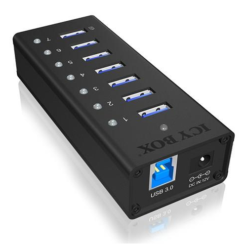 ICY BOX IB-AC618 USB 3.2 Gen 1 (3.1 Gen 1) Type-B 5000 Mbit/s Czarny