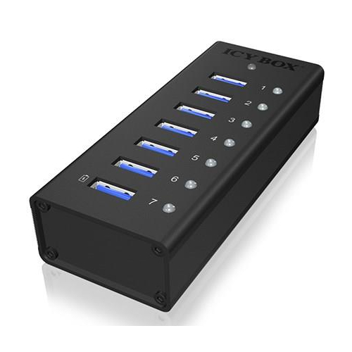 ICY BOX IB-AC618 USB 3.2 Gen 1 (3.1 Gen 1) Type-B 5000 Mbit/s Czarny-23074785