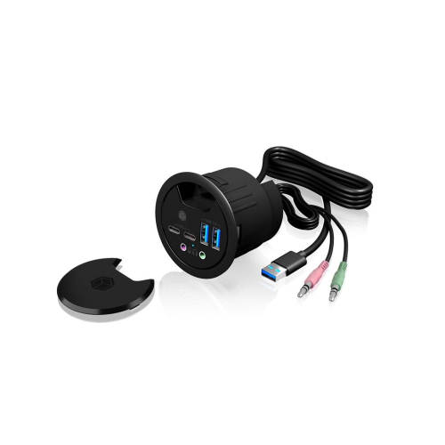 ICY BOX IB-HUB1403B gniazdko elektryczne Antracyt-23074820