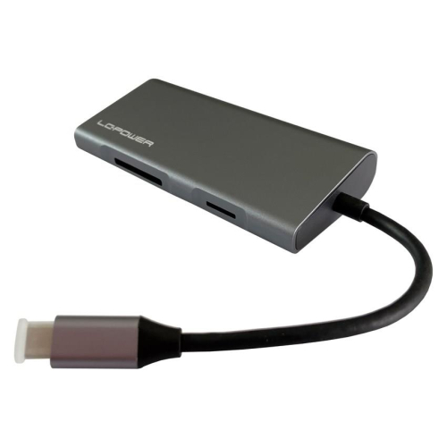 LC-Power LC-HUB-C-MULTI-5 stacja dokująca Przewodowa USB 3.2 Gen 1 (3.1 Gen 1) Type-C Antracyt, Czarny-23074892