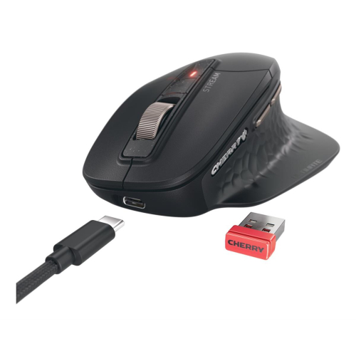 CHERRY Stream desktop ultimate klawiatura Dołączona myszka Dom/Biuro USB + RF Wireless + Bluetooth QWERTZ Niemiecki Cz
