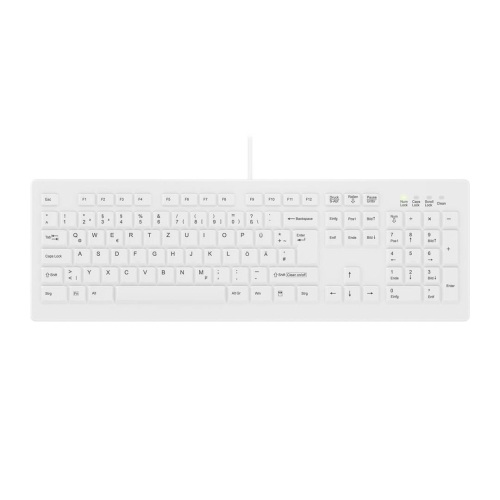 Contour Design Active Key AK-C8100F-UVS-W/GE klawiatura Medyczna USB QWERTZ Niemiecki Biały