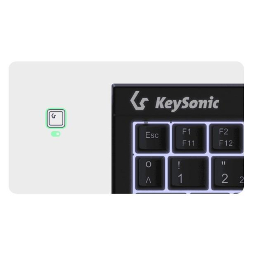 KeySonic KSK-3211ELU (DE) klawiatura Dom USB QWERTZ Niemiecki Czarny-23075138