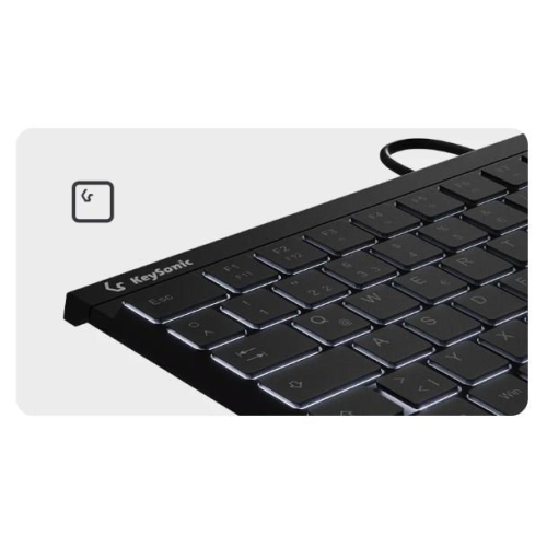 KeySonic KSK-5011ELC (DE) klawiatura Dom USB QWERTZ Niemiecki Czarny-23075165