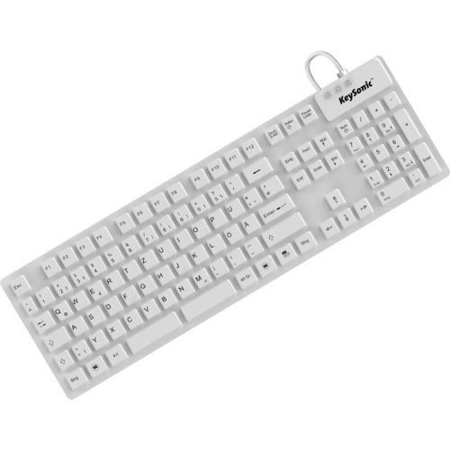 KeySonic KSK-8030 IN (DE) white klawiatura Przemysłowy USB QWERTZ Niemiecki Biały