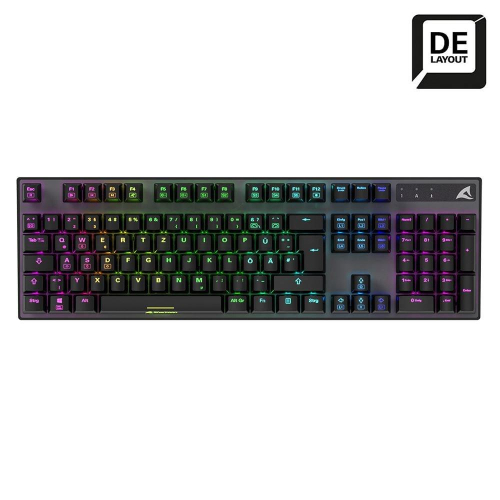 Sharkoon SKILLER SGK20 Brown klawiatura Gaming USB QWERTZ Niemiecki Czarny