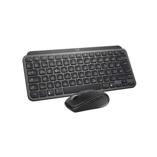 Logitech 920-011054 klawiatura Dołączona myszka Biuro RF Wireless + Bluetooth QWERTZ Niemiecki Grafitowy-23075376