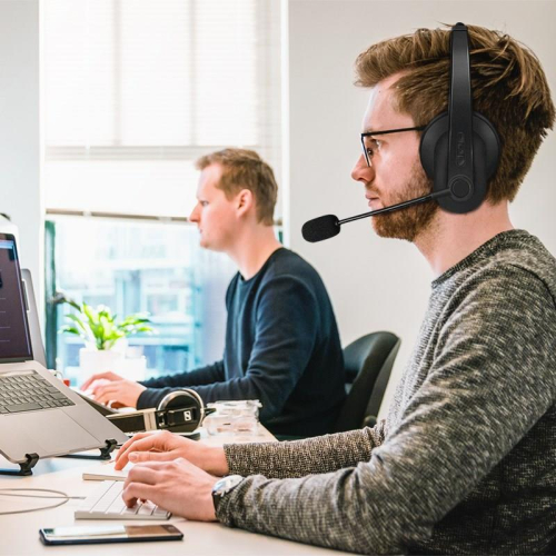 LogiLink BT0060 słuchawki/zestaw słuchawkowy Bezprzewodowy Opaska na głowę Biuro/centrum telefoniczne Bluetooth Czar