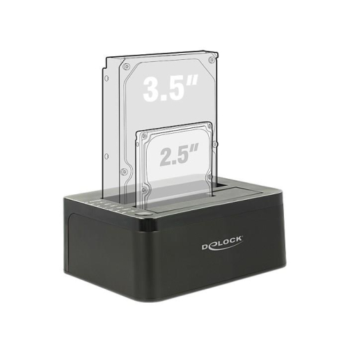 DeLOCK 62661 stacja dokująca do dysków twardych USB 3.2 Gen 1 (3.1 Gen 1) Type-B Czarny-23108349