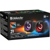 DEFENDER GŁOŚNIKI PC J1 2.0 6W LED USB CZARNE 65961-23246744