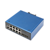 Przemysłowy 8+2 Port L2 Managed Gigabit Ethernet Switch 8x GE RJ45 + 2 SFP Port