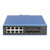 Przemysłowy 8+4 10G SFP Port L2+ Gigabit Ethernet POE Switch 8 x GE RJ45 + 4 x 10G SFP Port-23249317
