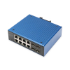 Przełącznik przemysłowy 8+4-Port Gigabit Ethernet PoE z 8x GE RJ45 i 2 SFP+ Portami, PoE