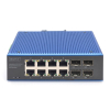 Przełącznik przemysłowy 8+4-Port Gigabit Ethernet PoE z 8x GE RJ45 i 2 SFP+ Portami, PoE-23249588