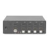 Digitus Przełącznik KVM, 4-portowy, obsługa dwóch monitorów, 4K, HDMI®-23251496