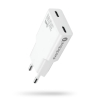 EVERACTIVE ŁADOWARKA SIECIOWA 2 X USB-C QUICK CHARGE 4+ 30W SUPER SLIM BIAŁA SC-385Q