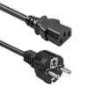 Kabel zasilający SCHUKO CEE 7/7 (E/F) | IEC C13 | 3x1.0mm2 | Czysta miedź Cu | 3m
