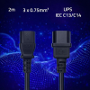 Kabel zasilający IEC C13 | C14 | 3x0.75mm2 | Czysta miedź Cu | 2m-23284089