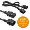 Kabel zasilający IEC C13 | C14 | 3x0.75mm2 | Czysta miedź Cu | 2m-23284091