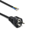 Kabel zasilający SCHUKO CEE 7/7 (E/F) | miedź Cu | odizolowany lutowany | 3x0.75mm2 | 1.8m