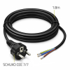 Kabel zasilający SCHUKO CEE 7/7 (E/F) | miedź Cu | odizolowany lutowany | 3x0.75mm2 | 1.8m-23284114