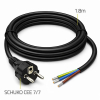 Kabel zasilający SCHUKO CEE 7/7 (E/F) | miedź Cu | odizolowany lutowany | 3x1.0mm2 | 1.8m-23284120