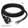 Kabel zasilający SCHUKO CEE 7/7 (E/F) | miedź Cu | odizolowany lutowany | 3x1.5mm2 | 1.8m-23284126