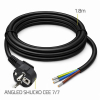 Kabel zasilający | wtyczka kątowa SCHUKO CEE 7/7 (E/F) | miedź Cu| odizolowany lutowany | 3x1.0mm2 | 1.8m-23284150