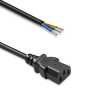 Kabel zasilający IEC C13 | odizolowany lutowany | Czysta miedź CU| 3x0.75mm2 | 1.8m