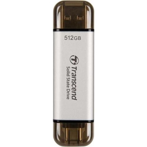 Transcend ESD310 512 GB USB Type-A na USB Type-C 3.2 Gen 2 (3.1 Gen 2) Srebrny
