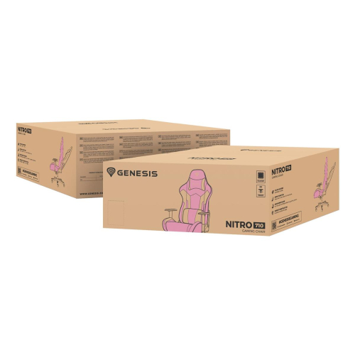 Krzesło Genesis Nitra 710, Różowe Białe (NFG-1929)-23244958