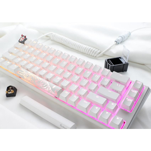 Ducky One 3 Classic Pure White SF klawiatura Gaming USB Niemiecki Biały-23245522