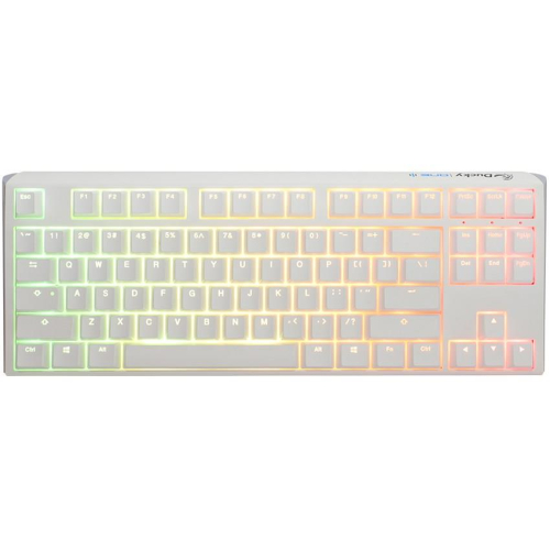 Ducky One 3 Classic Pure White TKL Gaming Tastatur RGB LED - MX-Clear klawiatura USB Niemiecki Biały