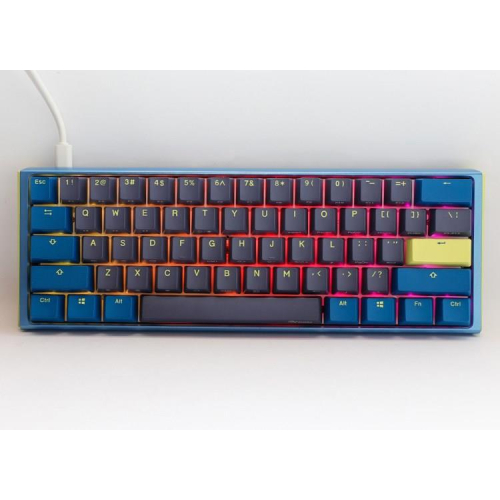 Ducky One 3 Daybreak Mini klawiatura Gaming USB Niemiecki Czarny, Niebieski, Zielony-23245624