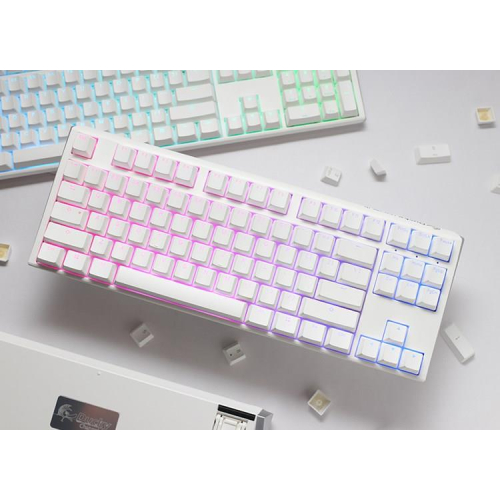 Ducky One 3 Classic Pure White TKL Gaming Tastatur RGB LED - MX-Brown klawiatura USB Niemiecki Biały-23245829
