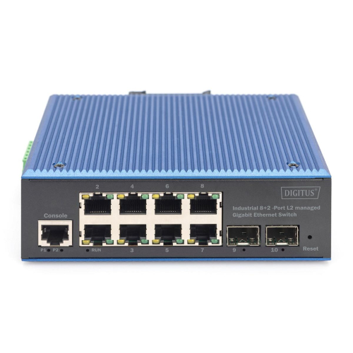 Przemysłowy 8+2 Port L2 Managed Gigabit Ethernet Switch 8x GE RJ45 + 2 SFP Port-23249288