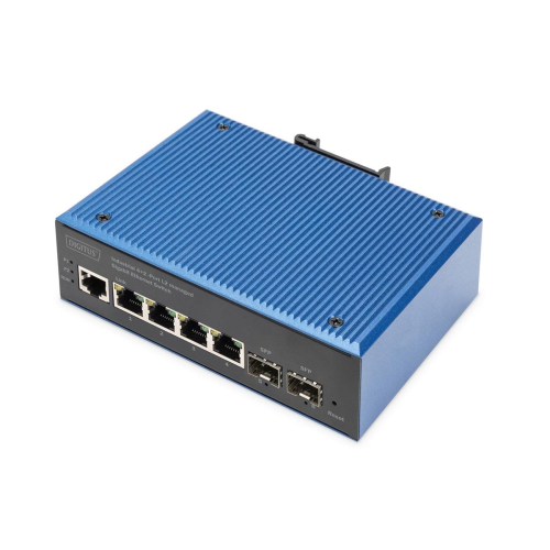 Switcher przemysłowy 4+2-Port L2 zarządzany Gigabit Ethernet 4 x GE RJ45 + 2 SFP Port