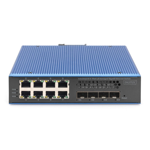 Przemysłowy switch 8+4 10G SFP Port L2+ Gigabit Ethernet 8 x GE RJ45 + 4 x 10G SFP Port-23249649
