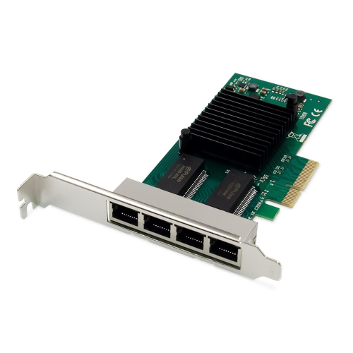 Digitus 4-portowa karta sieciowa Gigabit Ethernet, RJ45, PCI Express, Intel I350