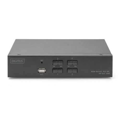 Przełącznik KVM, 4 portowy, 4K 60Hz, 4xDP IN, 1xDP OUT, 2xUSB A, 2x Audio IN&OUT-23251471