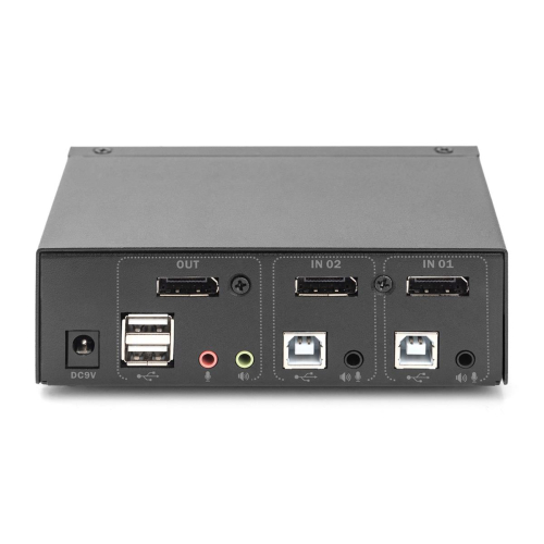 Digitus Przełącznik KVM, 2x1 DP, DP Out, USB-23251482