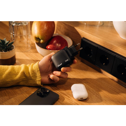 Ładowarka sieciowa Verbatim Mini GaN 70W 2xUSB-C PD, 1xUSB-A QC 3.0-23251891