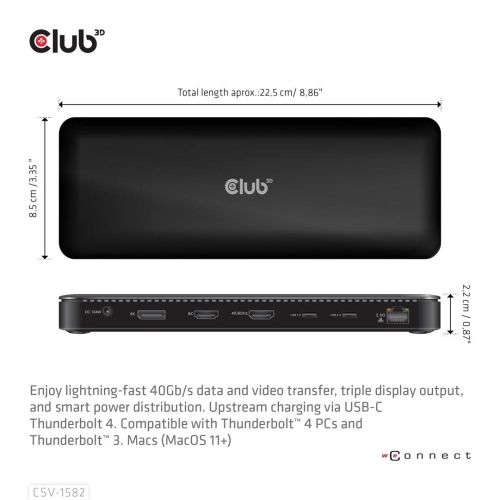 CLUB3D Club 3D, Dockingstation TB4 12 in 1-23253163