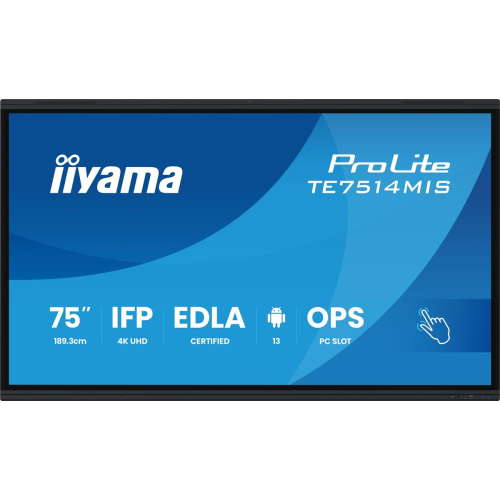 iiyama ProLite TE7514MIS-B2AG Multi-Touch-Display 75" - Płaski ekran - 190,5 cm