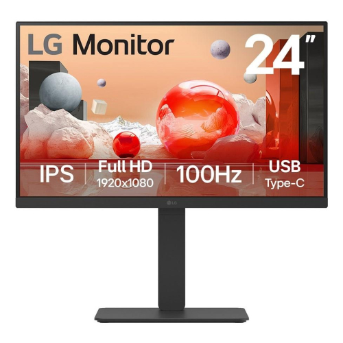 LG 24BA750-B monitor komputerowy 60,5 cm (23.8") 1920 x 1080 px Full HD LCD Czarny