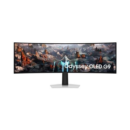 Samsung G93SC monitor komputerowy 124,5 cm (49") 5120 x 1440 px Dual QHD OLED Srebrny
