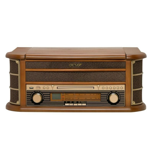 Drewniane centrum muzyczne retro Denver MCR-50MK3 z gramofonem-23259702